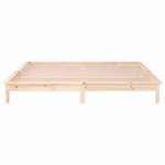 vidaXL Cadre de lit à LED sans matelas 120x200 cm bois massif