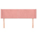 vidaXL Tête de lit avec oreilles Rose 147x16x78/88 cm Velours