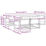 vidaXL Ensemble de canapés d'extérieur 7 pc Naturel et Beige