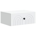 vidaXL Cabinet de chevet mural 2 Pièces Blanc 49 x 34 5 x 20 cm