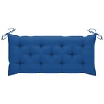 vidaXL Banc de jardin pliable avec coussin 118 cm Bambou