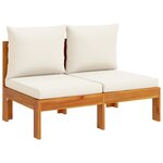vidaXL Salon de jardin avec coussins 6 Pièces bois d'acacia solide