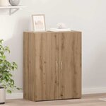 vidaXL Cabinet de Bureau avec étagère chêne artisanal 60 x 32 x 77.5