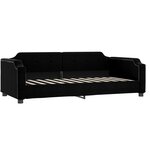 vidaXL Lit de jour avec gigogne sans matelas noir 90x200 cm