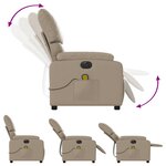 vidaXL Fauteuil de massage inclinable électrique cappuccino similicuir