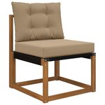 vidaXL Coussin de canapé d'extérieur 2 Pièces Taupe Polyester