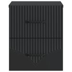vidaXL Cabinet de chevet mural 2 Pièces Noir 34 5 x 33 x 40 cm