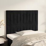 vidaXL Têtes de lit 2 Pièces Noir 90x5x78/88 cm Velours