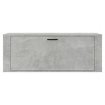 vidaXL Armoire à chaussures murale Gris béton 100x35x38 cm