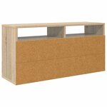 vidaXL Basboard avec tiroir Chêne Sonoma 87 x 27 5 x 43 cm