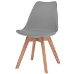 vidaXL Chaises à manger lot de 6 Gris Plastique