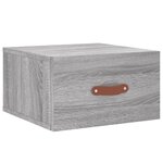 vidaXL Tables de chevet murales 2 Pièces sonoma gris 35x35x20 cm