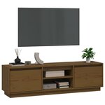vidaXL Meuble TV Marron miel 140x35x40 cm Bois de pin massif