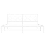 vidaXL Cadre de lit métal avec tête de lit blanc 180x200 cm