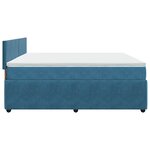 vidaXL Sommier à lattes de lit et matelas Bleu 200x200 cm velours
