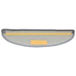 vidaXL Tapis d'escalier 10 pièces 56 x 17 x 3 cm Gris Demi-rond