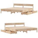 vidaXL Cadre de lit sans matelas 200x200 cm bois massif de pin