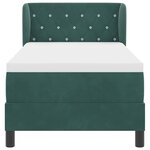 vidaXL Lit à ressorts avec matelas gris foncé 80x200 cm en velours