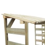 vidaXL Abri de bois de chauffage 300 x 44 x 176 cm Pinède imprégnée