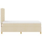 vidaXL Lit à ressorts avec matelas Crème 90 x 190 cm tissu