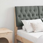 vidaXL Tête de lit capitonnée Gris foncé 120 cm Pin massif
