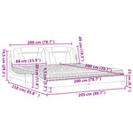 vidaXL Lit avec matelas marron 200x200 cm similicuir