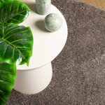 vidaXL Tapis ISTAN à poils longs aspect brillant gris Ø 120 cm
