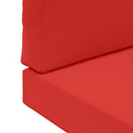 vidaXL Coussin de canapé d'extérieur 2 Pièces Rouge Polyester