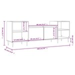 vidaXL Meuble TV Blanc 160x35x55 cm Bois d'ingénierie