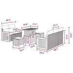 vidaXL Ensemble de canapé de jardin 8 Pièces Noir 90 x 55 x 71 cm