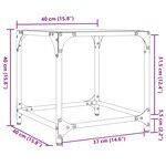 vidaXL Table basse avec dessus en verre noir 40x40x40 cm acier