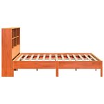vidaXL Lit bibliothèque sans matelas cire marron 200x200 cm pin massif