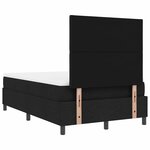 vidaXL Lit à ressorts avec matelas Noir 120 x 190 cm tissu