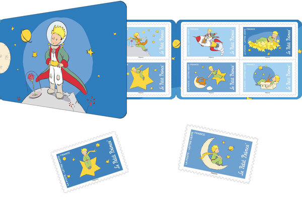 Carnet de 12 timbres - 80 ans du Petit Prince - Lettre verte
