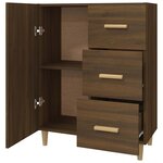 vidaXL Buffet chêne marron 69 5x34x90 cm bois d'ingénierie