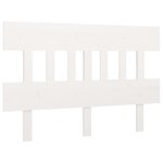 vidaXL Tête de lit Blanc 123 5x3x81 cm Bois massif de pin