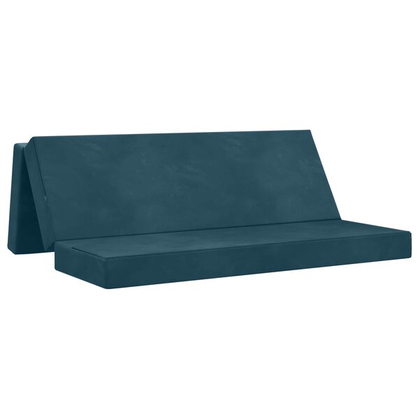 vidaXL Canapé-lit pliable 200 x 67 x 45 cm Bleu