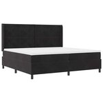 vidaXL Lit à ressorts avec tête de lit Noir 200 x 200 cm Velours