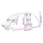 vidaXL Serre avec cadre en acier blanc 20 m² 5x4x2 3 m