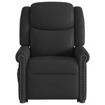 vidaXL Fauteuil inclinable noir brillant similicuir