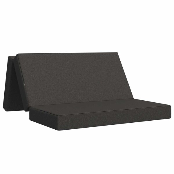 vidaXL Canapé-lit pliable 140 x 67 x 45 cm Gris foncé