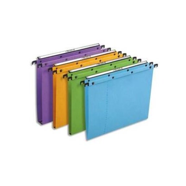 Boite de 25 dossiers suspendus ULTIMATE pour tiroirs AZO Fond 15mm bleu L'OBLIQUE AZ