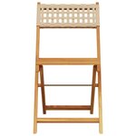 vidaXL Chaises de jardin pliantes lot de 6 beige rotin et bois massif