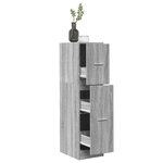 vidaXL Armoire apothicaire sonoma gris 30x41x118 cm bois d'ingénierie
