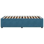 vidaXL Cadre de lit bleu 90x190 cm velours