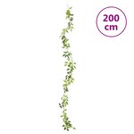 vidaXL Guirlandes de fleurs 6 Pièces blanc 200 cm