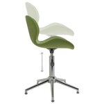 vidaXL Chaises pivotantes à manger lot de 4 vert clair velours