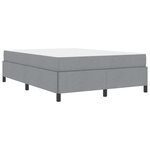 vidaXL Lit à ressorts avec matelas Gris clair 140 x 190 cm tissu