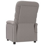 vidaXL Fauteuil de massage Taupe Tissu