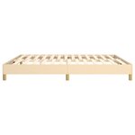 vidaXL Cadre de lit sans matelas crème 160x200 cm tissu